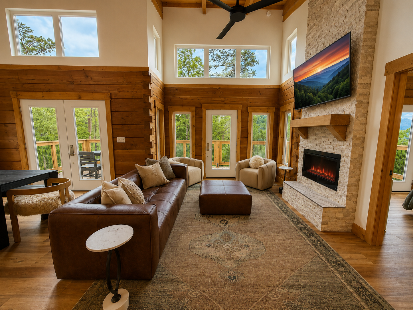 The Smoky Reserve — Living Room & Fireplace